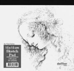 Deffter Sketch Defteri Ciltli 15x15 140Gr 50 Yaprak - Deffter