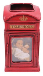 Dekoratif Metal Londra Telefon Kulübesi Kalemlik ve Çerçeveli - 1404B-1262 - Halk Kitabevi