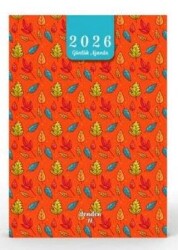Denden 2026 Ajanda Yapraklar Turuncu DD-019 - Başka Defter