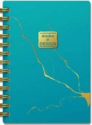 Denden Mermer Turkuaz 17x24 Defter Spiralli 224 Sayfa Yarı Sert Kapak - Başka Defter