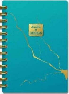 Denden Mermer Turkuaz 17x24 Defter Spiralli 224 Sayfa Yarı Sert Kapak - 1