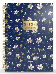 Denden Spiralli 2026 Flowers Ajanda 3 DD-020 - Başka Defter