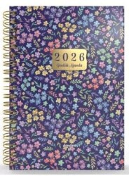 Denden Spiralli 2026 Flowers Ajanda 4 DD-020 - Başka Defter