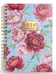 Denden Spiralli 2026 Flowers Ajanda 6 DD-020 - Başka Defter