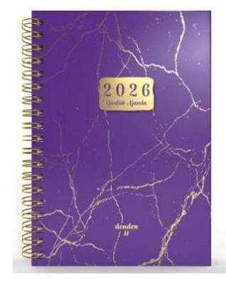 Denden Spiralli 2026 Mermer Mor Ajanda DD-020 - 1