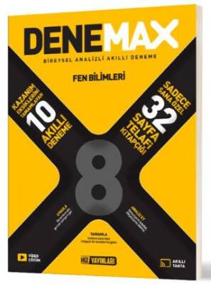 Denemax 8. Sınıf Fen Bilimleri 10’lu Akıllı Deneme - 1