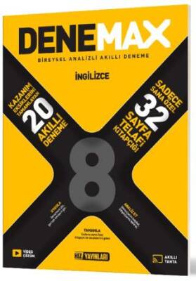 Denemax 8. Sınıf İngilizce 20`li Akıllı Deneme - 1
