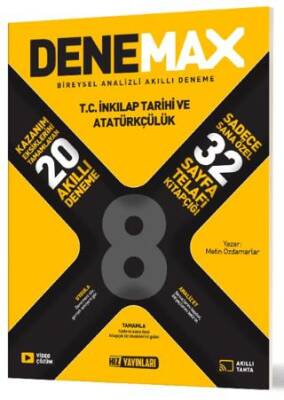 Denemax 8. Sınıf T.C. İnkilap Tarihi ve Atatürkçülük 20`li Akıllı Deneme - 1
