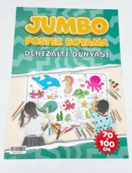 Denizaltı Dünyası Jumbo Poster Boyama 70x100cm - BKM Kitap