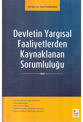 Devletin Yargısal Faaliyetlerden Kaynaklanan Sorumluluğu - 1