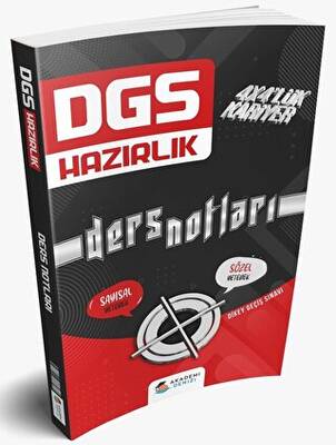 Akademi Denizi Yayıncılık DGS 4 x 4 Kariyer Pratik Ders Notları - 1