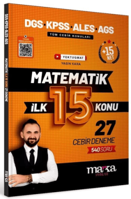 DGS KPSS ALES MEB-AGS Matematik YouTube Hocam İlk 15 Konu 27 Deneme Çözümlü - 1