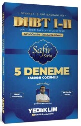 DHBT I-II Ortaöğretim - Ön Lisans - Lisans Safir Serisi Tamamı Çözümlü 5 Deneme Sınavı - Yediiklim Yayınları