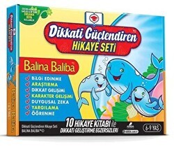 Dikkati Güçlendiren Hikaye Seti - Balina Baliba Kutulu Set 10 Kitap Takım - Adeda Yayınları