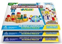 Dikkati Güçlendirme Seti Plus 3 Kitap Materyalsiz - 3 Yaş - Adeda Yayınları