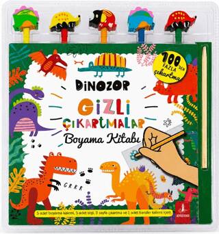 Dinozor Gizli Çıkartmalar Boyama Kitabı - 1