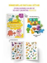 Dinozorlar Boyama Kitabı - Oyun Hamuru, Oyuncak ve Çıkartma Hediyeli - Bigkids Yayınları
