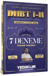 Diyanet İşleri Başkanlığı DHBT I-II Ortaöğretim - Önlisans - Lisans Tamamı Çözümlü 7 Deneme - Yediiklim Yayınları