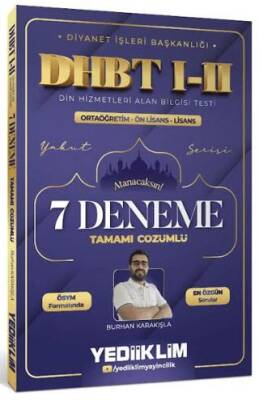 Diyanet İşleri Başkanlığı DHBT I-II Ortaöğretim - Önlisans - Lisans Tamamı Çözümlü 7 Deneme - 1