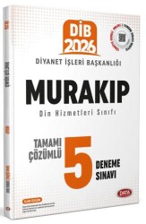 Diyanet İşleri Başkanlığı Murakıp Tamamı Çözümlü 5 Deneme Sınavı - Data Yayınları