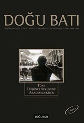 Doğu Batı Düşünce Dergisi Yıl: 3 Sayı: 12 - Türk Düşünce Serüveni: Akademidekiler - Doğu Batı Dergileri