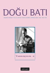 Doğu Batı Düşünce Dergisi Yıl: 23 Sayı: 93 - Varoluşçuluk - 2 - Doğu Batı Dergileri