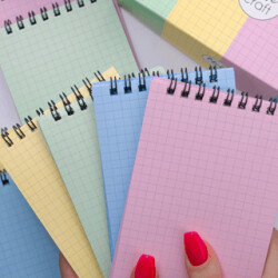 Dream Notes 9x15cm 8`li Kareli Not Defteri Seti - Renkli Kutu - Dream Notes