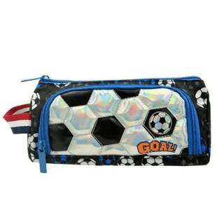 Dream Vest Futbol Mavi İpli Önü Kabartmalı Çift Gözlü Kalem Kutu U2099 - 1