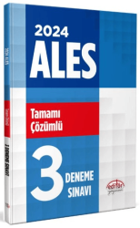 Editör Yayınevi 2024 ALES Tamamı Çözümlü 3 Deneme Sınavı - 1