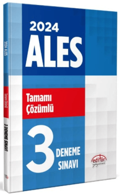 Editör Yayınevi 2024 ALES Tamamı Çözümlü 3 Deneme Sınavı - 1