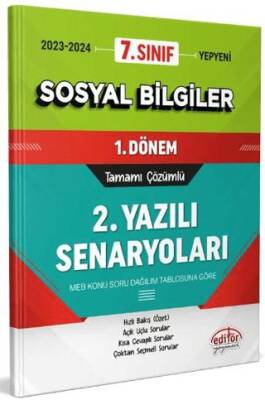 Editör Yayınevi 7. Sınıf Sosyal Bilgiler 1. Dönem Ortak Sınavı 2. Yazılı Senaryoları Tamamı Çözümlü - 1