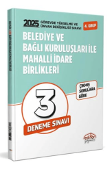 Editör Yayınevi Belediye ve Bağlı Kuruluşları İle Mahalli İdare Birlikleri 4. Grup GYS - ÜDS Tamamı Çözümlü Deneme Sınavı - 1