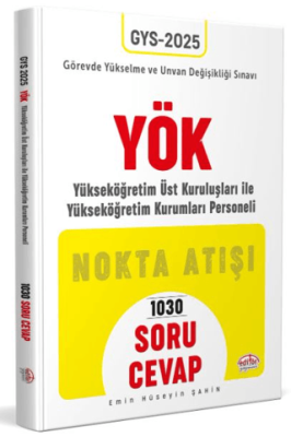 Editör Yayınevi Yükseköğretim Kurumu YÖK GYS Nokta Atışı Soru-Cevap - 1