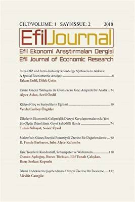 Efil Ekonomi Araştırmaları Dergisi Cilt: 1 Sayı: 2