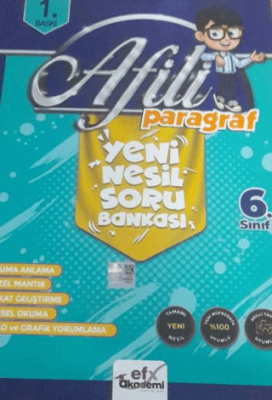 Efx Akademi Yayınları Afili Paragraf 6. Sınıf Yeni Nesil Soru Bankası - 1