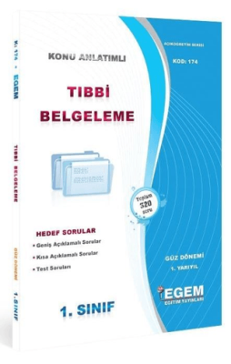 AÖF 1. Sınıf Tıbbi Belgeleme Güz Dönemi 1. Yarıyıl Konu Anlatımlı Soru Bankası  174 - 1