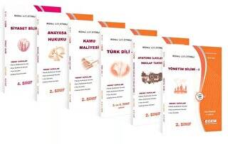 Egem Eğitim Yayınları AÖF 2. Sınıf Siyaset Bilimi ve Kamu Yönetimi Güz Dönemi 3. Yarıyıl Tüm Dersler Konu Anlatımlı Soru Bankası 212 - 1
