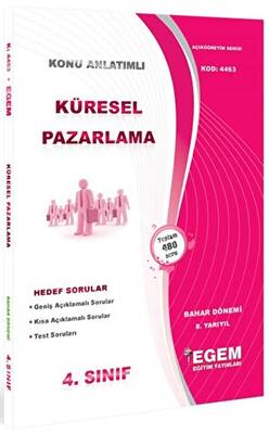 Egem Eğitim Yayınları AÖF Küresel Pazarlama Bahar Dönemi 8. Yarıyıl 4463 - 1