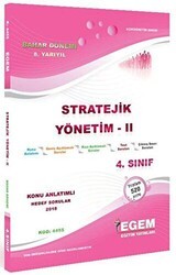 Egem Eğitim Yayınları Stratejik Yönetim 2 Bahar Dönemi Konu Anlatımlı Soru Bankası 8. Yarıyıl 4455 - 1