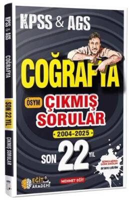 KPSS MEB-AGS Coğrafya Çıkmış Sorular Son 22 Yıl Çözümlü - 1