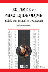 Eğitimde ve Psikolojide Ölçme - Pegem Akademi Yayıncılık