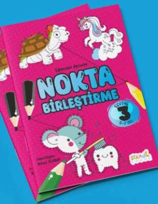 Eğlenceli Aktivite Nokta Birleştirme ‐ Boyama ve Aktivite Kitabı ‐ Seviye 3 - 1