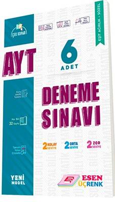 Esen Yayınları Üçrenk AYT Eşit Ağırlık - Sözel 6`lı Deneme - 1