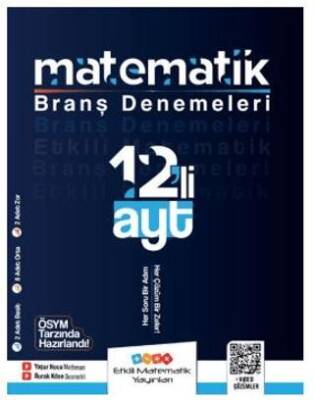 Etkili Matematik Yayınları AYT Matematik 12 li Branş Denemeleri - 1