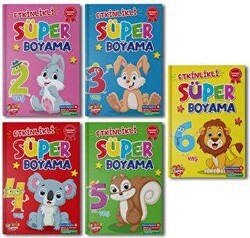 Etkinlikli Süper Boyama Seti - 5 Kitap Takım - Boyama Zamanı
