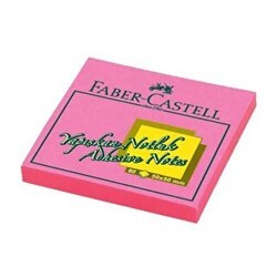 Faber-Castell 5658 Yapışkan Notluk Fosforlu Pembe 50X50 Mm - Faber-Castell