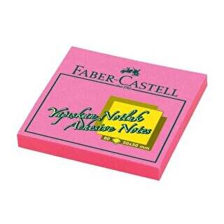 Faber-Castell 5658 Yapışkan Notluk Fosforlu Pembe 50X50 Mm - 1