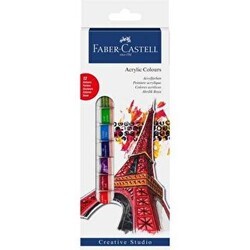 Faber-Castell Akrilik Boya 12 Renk Tüp - Faber-Castell