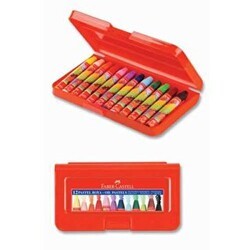 Faber-Castell Altıgen Pastel Plastik Kutu 12 Renk - Faber-Castell