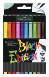 Faber-Castell Black Edition Keçeli Kalem Fırça Uç 10Lu - Faber-Castell